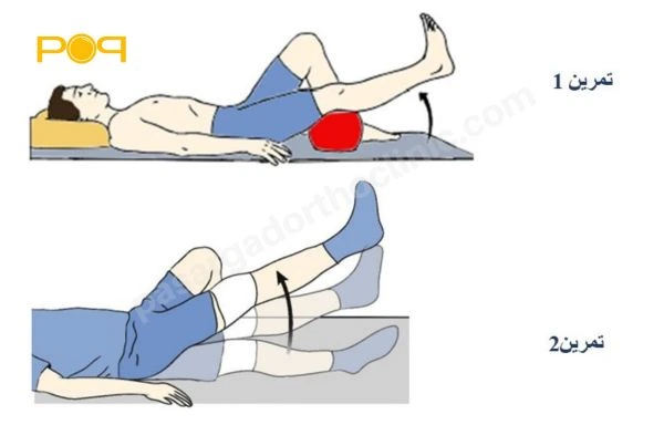 تمرین 1 و 2 برای عقب زدگی زانو